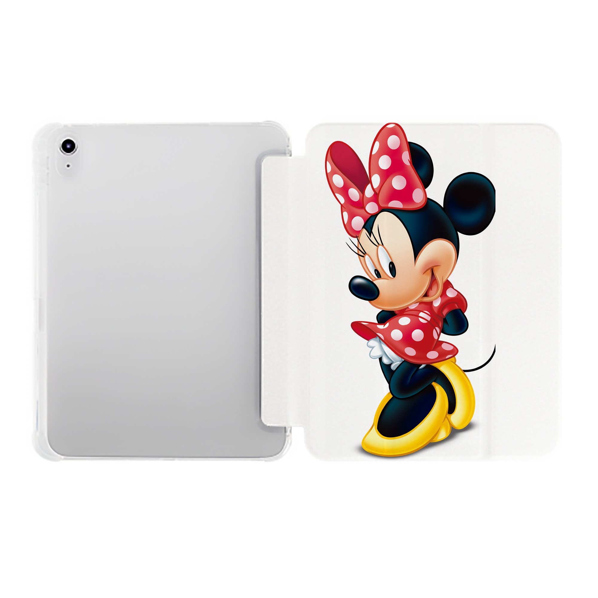 （画像用） ミッキーマウス Mickey Mouse IPad ケース ペン収納付き 三つ折りスタンド PUレザー×シリコン 対応機種9.5/10.5/10.9インチ